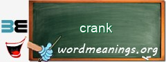 WordMeaning blackboard for crank